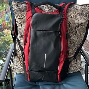 DeDa Bags Stylish Red and Black Men's Backpack